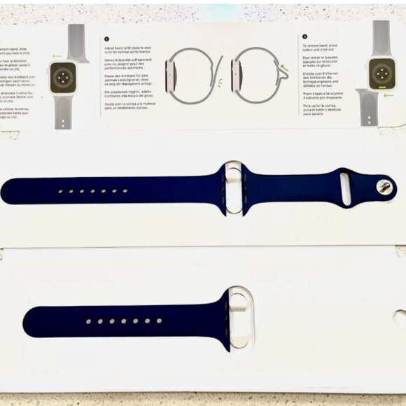 Pre-loved, Genuine Apple Brand Deep Navy Blue Sport Band Fit Watch Size 42 MM - Picture 3 of 7